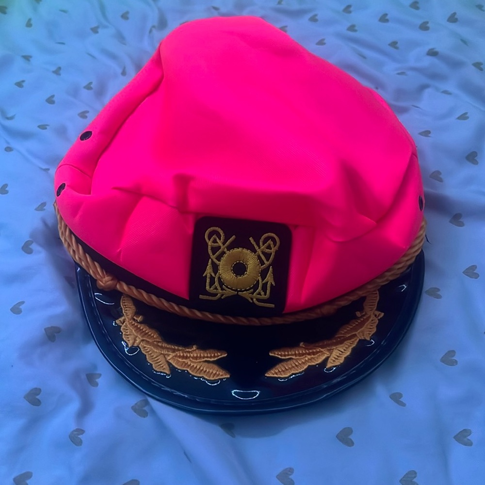 Neon pink hat